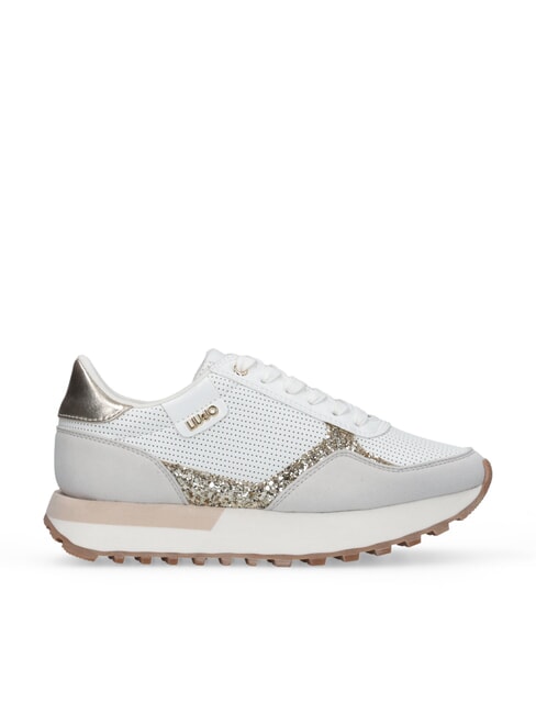 EVELYN 915 Running sneakers with glitter inserts white / light gold - Women&rsquo;s shoes