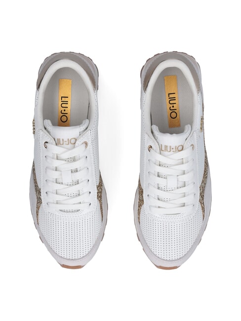 EVELYN 915 Running sneakers with glitter inserts white / light gold - Women&rsquo;s shoes