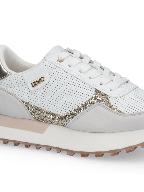 EVELYN 915 Running sneakers with glitter inserts white / light gold - Women&rsquo;s shoes