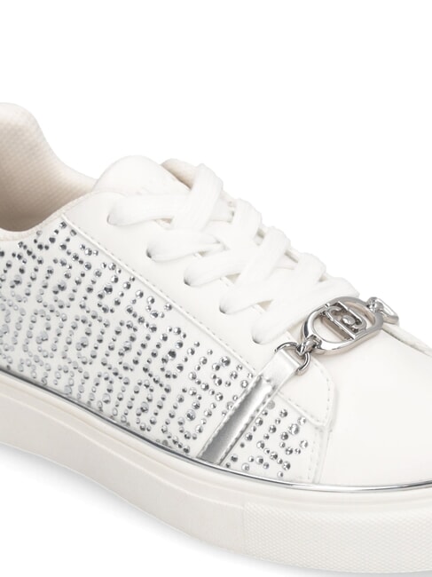 KIKI 01 Sneakers with all-over rhinestone logo white - Women&rsquo;s shoes