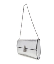 COCCINELLE MAGIE 2NITE SMOOTH Metallic leather clutch bag SILVER - Women&rsquo;s Bags - 5