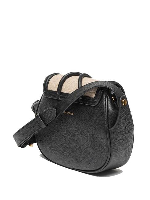 CARMY CANVAS Leather and canvas shoulder bag natural / noir - Women&rsquo;s Bags