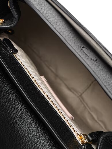 CARMY CANVAS Leather and canvas shoulder bag natural / noir - Women&rsquo;s Bags