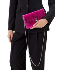 COCCINELLE MAGIE 2NITE SMOOTH Metallic leather clutch bag sangria - Women&rsquo;s Bags - 5