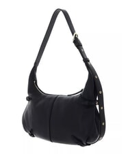 COCCINELLE ABIGAIL Hammered leather shoulder bag Black - Women&rsquo;s Bags - 3