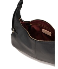 COCCINELLE ABIGAIL Hammered leather shoulder bag Black - Women&rsquo;s Bags - 4