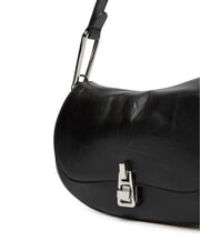 COCCINELLE MAGIE WRINKLED Leather shoulder bag with flap Black - Women&rsquo;s Bags - 3