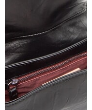 COCCINELLE MAGIE WRINKLED Leather shoulder bag with flap Black - Women&rsquo;s Bags - 6