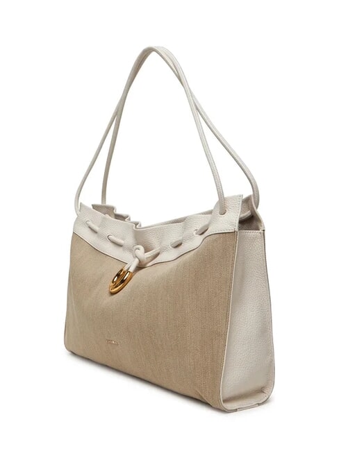 ISABELA CANVAS Canvas and leather hobo bag natural/white - Women&rsquo;s Bags