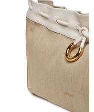 COCCINELLE ISABELA CANVAS Canvas and leather hobo bag natural/white - Women&rsquo;s Bags - 3