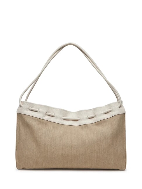ISABELA CANVAS Canvas and leather hobo bag natural/white - Women&rsquo;s Bags