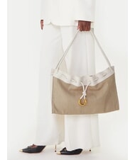 COCCINELLE ISABELA CANVAS Canvas and leather hobo bag natural/white - Women&rsquo;s Bags - 5