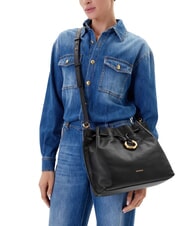 COCCINELLE ISABELA Leather bucket bag Black - Women&rsquo;s Bags - 5