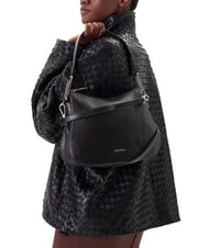 COCCINELLE MAGIE WRINKLED Leather shoulder bag with shoulder strap Black - Women&rsquo;s Bags - 5