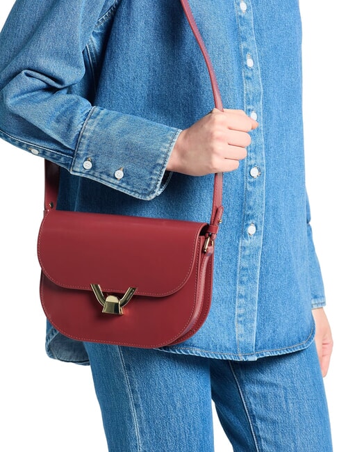 DEW SHINY CALF Brushed leather shoulder bag brandy - Women&rsquo;s Bags