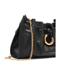 COCCINELLE ISABELA Leather bag with metal shoulder strap Black - Women&rsquo;s Bags - 3