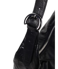 COCCINELLE FERNANDA WRINK Leather satchel bag Black - Women&rsquo;s Bags - 3