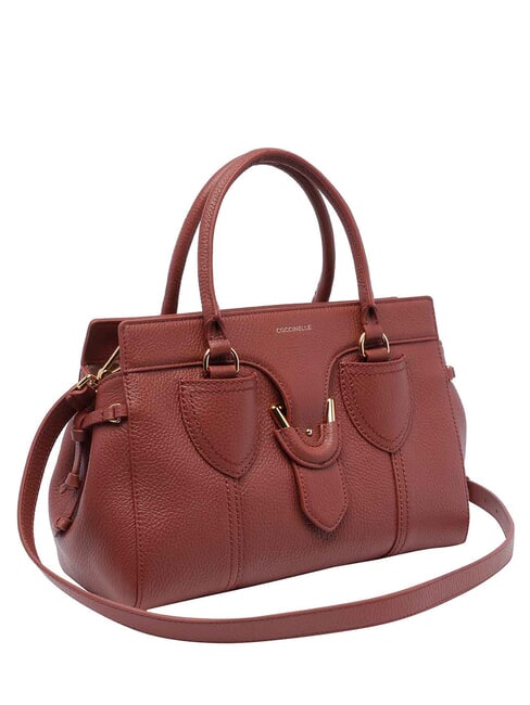 YORK Leather handbag with shoulder strap brandy - Women&rsquo;s Bags