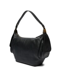 COCCINELLE CAMPUS Hammered leather hobo shoulder bag Black - Women&rsquo;s Bags - 2
