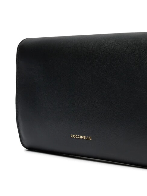 CAMPIONARIO - MAGIE 2NITE Leather clutch bag with chain shoulder strap Black - Women&rsquo;s Bags