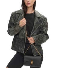 COCCINELLE CAMPIONARIO - MAGIE 2NITE Leather clutch bag with chain shoulder strap Black - Women&rsquo;s Bags - 4