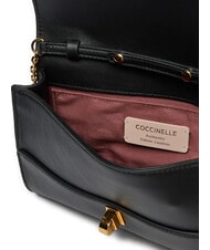COCCINELLE CAMPIONARIO - MAGIE 2NITE Leather clutch bag with chain shoulder strap Black - Women&rsquo;s Bags - 5