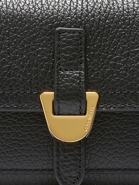 CAMPUS Medium hammered leather wallet Black - Women&rsquo;s Wallets