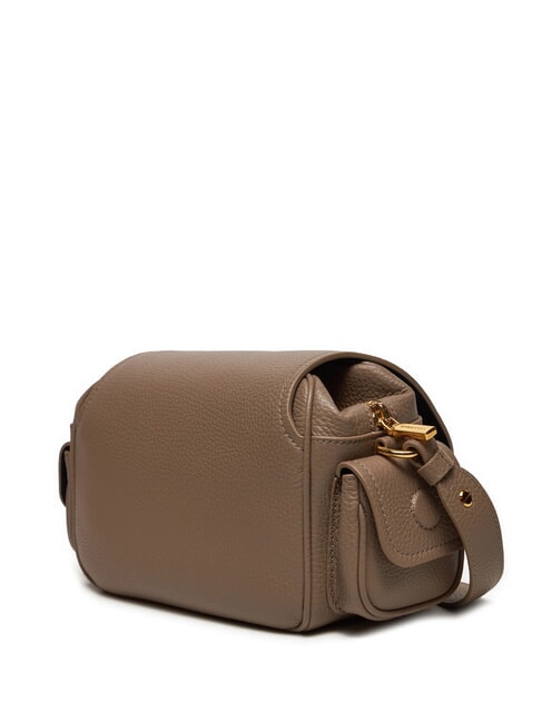 CAMPUS Mini shoulder bag, in leather warm taupe - Women&rsquo;s Bags