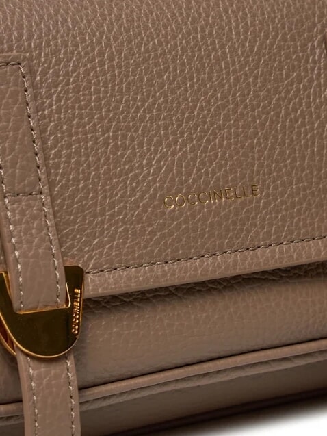 CAMPUS Mini shoulder bag, in leather warm taupe - Women&rsquo;s Bags