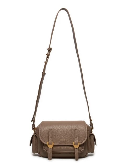CAMPUS Mini shoulder bag, in leather warm taupe - Women&rsquo;s Bags