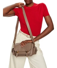 COCCINELLE CAMPUS Mini shoulder bag, in leather warm taupe - Women&rsquo;s Bags - 5