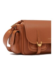 COCCINELLE CAMPUS Hammered leather shoulder bag CUIR - Women&rsquo;s Bags - 3