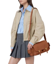 COCCINELLE CAMPUS Hammered leather shoulder bag CUIR - Women&rsquo;s Bags - 4