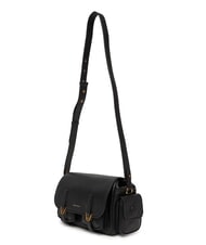 COCCINELLE CAMPUS Hammered leather shoulder bag Black - Women&rsquo;s Bags - 4
