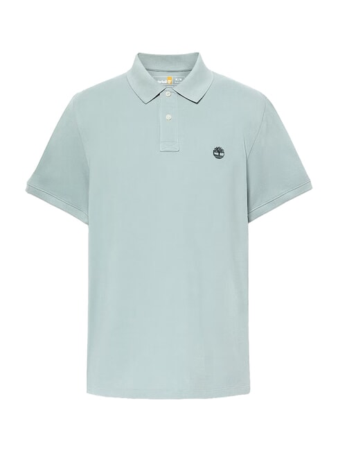 MILLERS RIVER Cotton polo shirt silver blue - Polo shirt