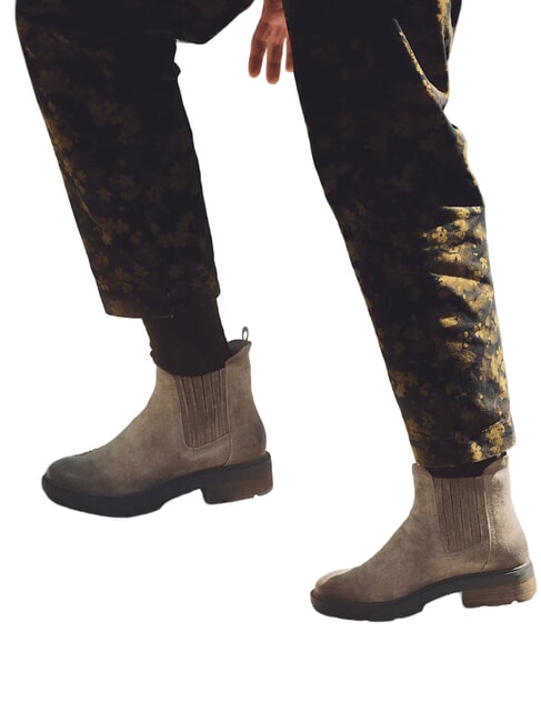 BRIMFIELD Low leather ankle boots medium brown suede - Women&rsquo;s shoes