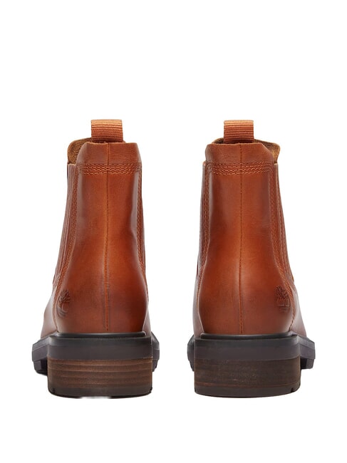 BRIMFIELD Low leather ankle boots md brn f grain w dk brn - Women&rsquo;s shoes