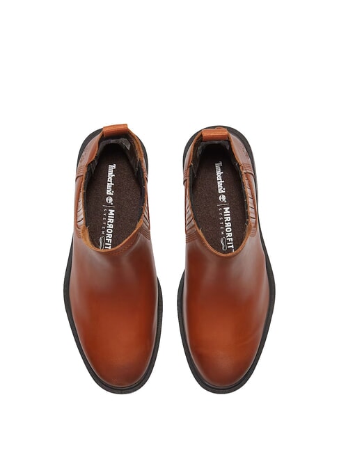 BRIMFIELD Low leather ankle boots md brn f grain w dk brn - Women&rsquo;s shoes