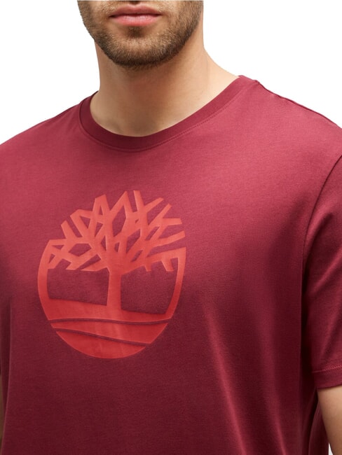 KBEC RIVER Short-sleeved T-shirt burgundy - T-shirt