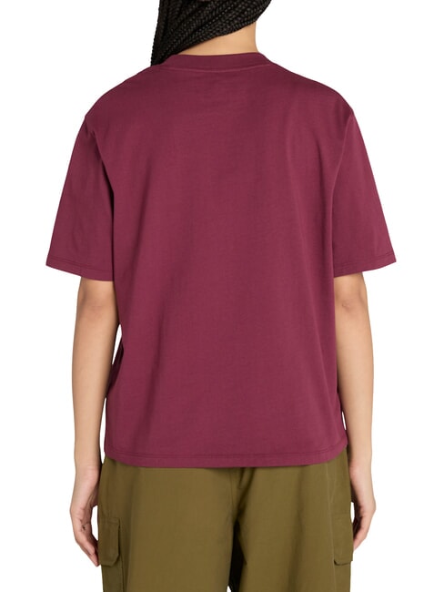 STACK LOGO  Cotton T-Shirt burgundy - T-shirt