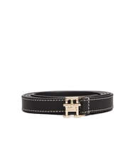 TOMMY HILFIGER TH LOGO Thin leather belt - Belts