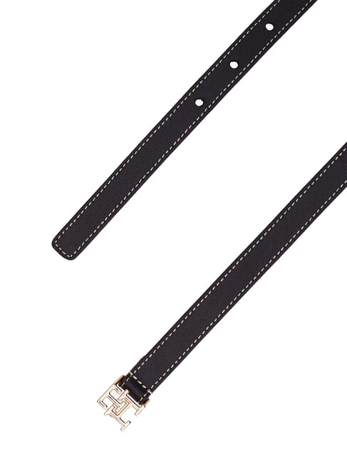 TH LOGO Thin leather belt black - Belts