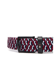 TOMMY HILFIGER DENTON Braided elastic belt sky - Belts - 2