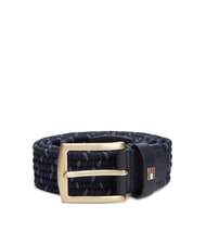 TOMMY HILFIGER DENTON Braided elastic belt Aegean Sea - Belts - 4