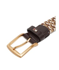 TOMMY HILFIGER DENTON Braided elastic belt coffee beans - Belts - 4