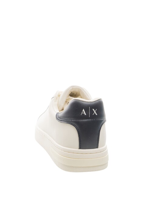 A|X COURTSIDE Leather sneakers off white + deep navy - Men&rsquo;s shoes