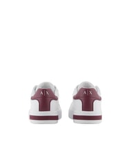 ARMANI EXCHANGE A|X Leather sneakers optical white+groove - Women&rsquo;s shoes - 3