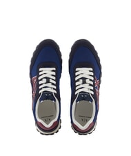 ARMANI EXCHANGE DROP MICROSUEDE Sneakers with contrasting logo deep navy+estate blue+pomenegr - Men&rsquo;s shoes - 4