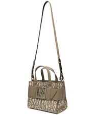 ARMANI EXCHANGE LOGO ALL OVER Small bag with shoulder strap sound sand / brown bass - Women&rsquo;s Bags - 3