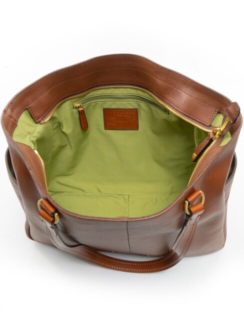 LETIZIA Leather Shopping Bag BROWN - Women&rsquo;s Bags